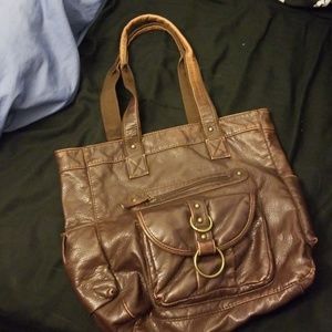 Brown tote bag